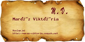 Maráz Viktória névjegykártya